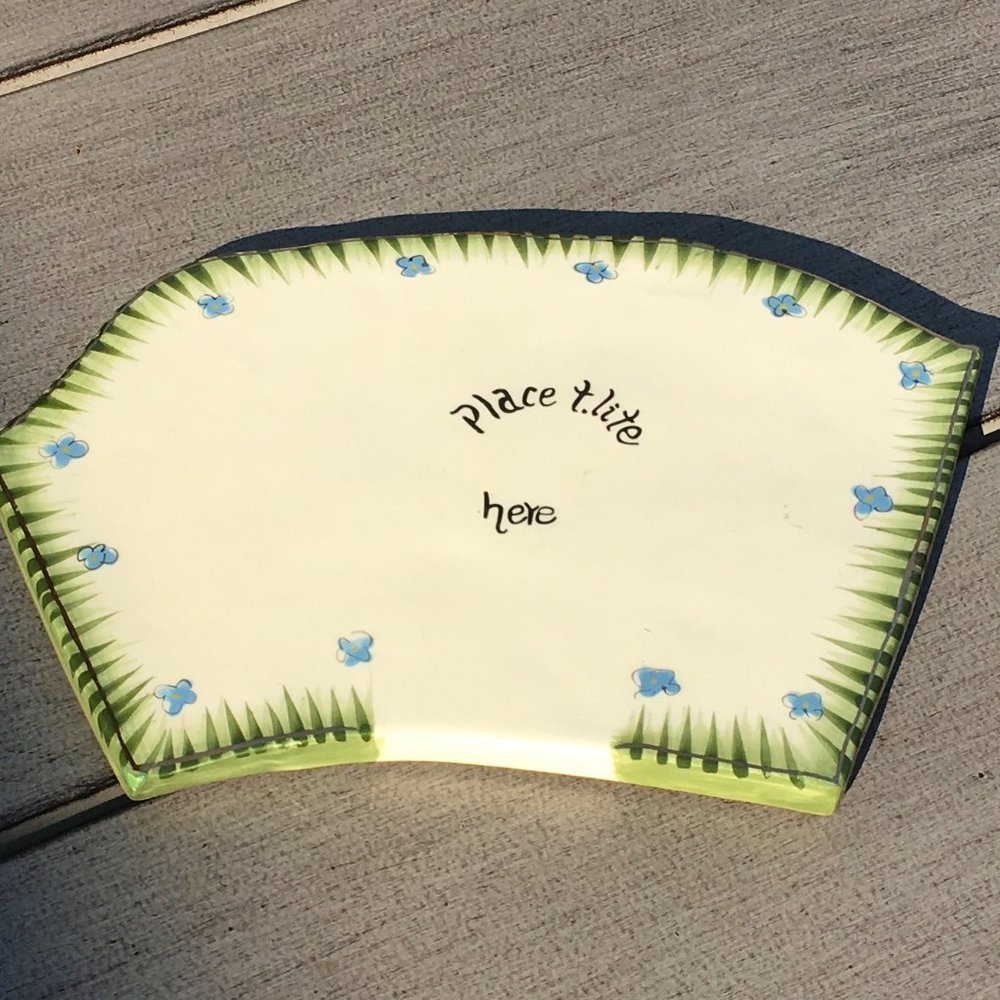 BLUE SKY CLAY WORKS VINTAGE TEA LIGHT/CANDLEHOLDER/HOT PLATE